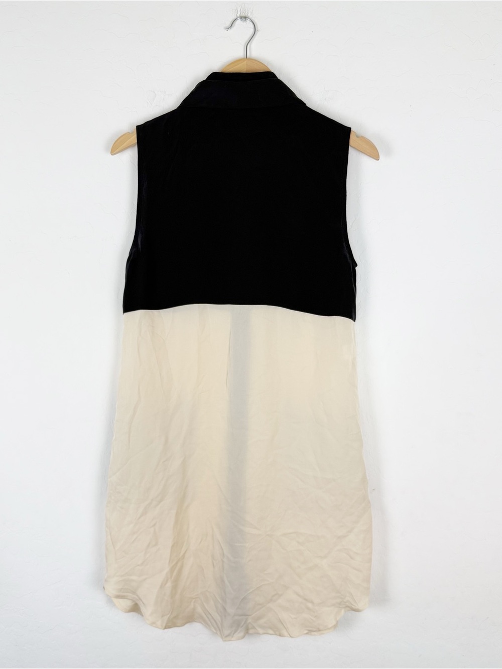 derek lam 10 crosby neutral colorblock silk sleeveless dress - Picture 3 of 11